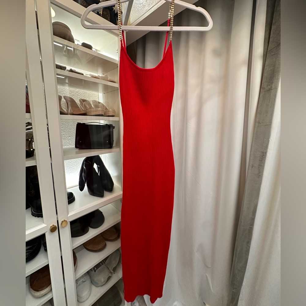 JLUXLABEL Red Midi Dress